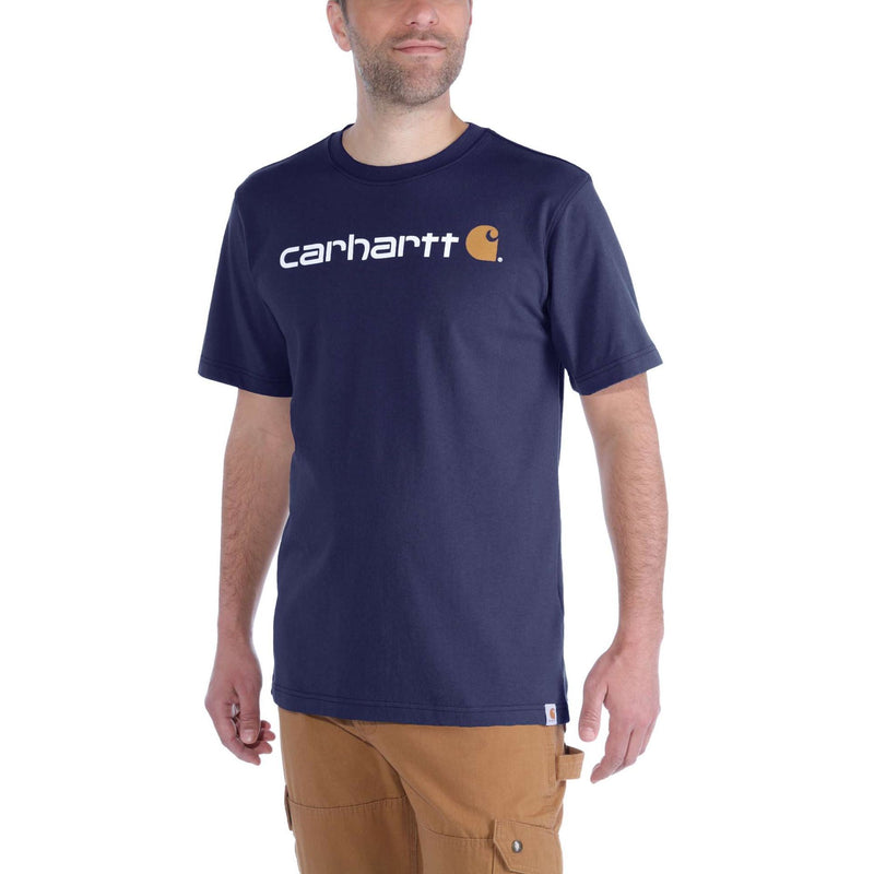 Load image into Gallery viewer, Carhartt Men&#39;s Logo Graphic T-shirt Navy 103361-412
