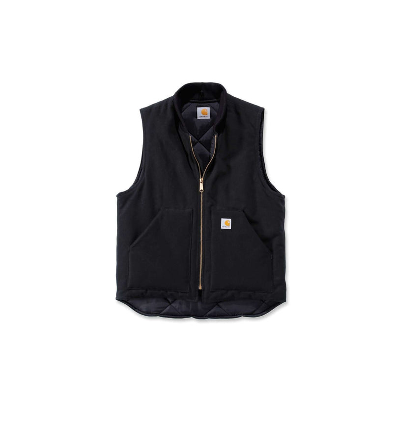 Load image into Gallery viewer, Carhartt Men&#39;s Relaxed Fit Firm Duck Insulated Vest Black V01-BLK
