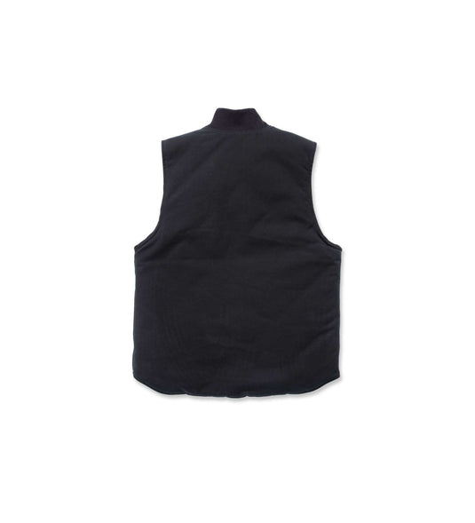 Carhartt Men's Relaxed Fit Firm Duck Insulated Vest Black V01-BLK