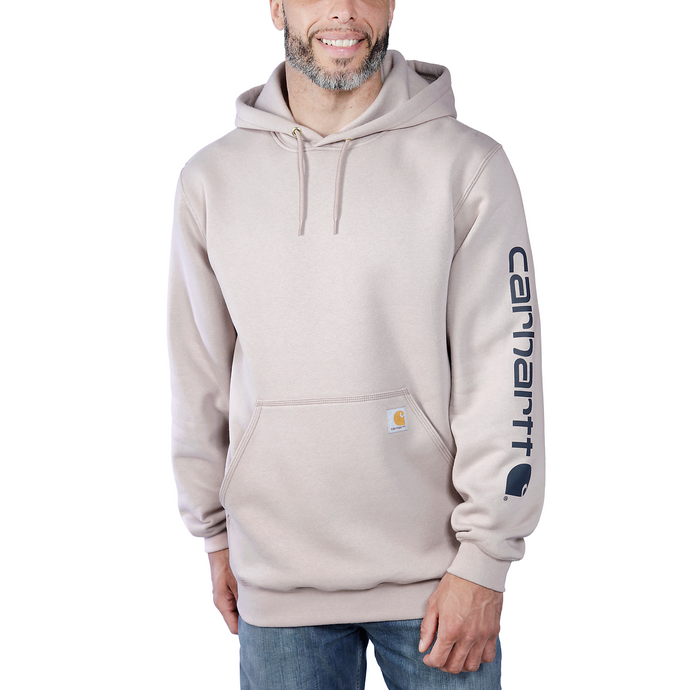 Carhartt Men's Loose Fit Midweight Logo Sleeve Graphic Sweatshirt Mink K288-V61