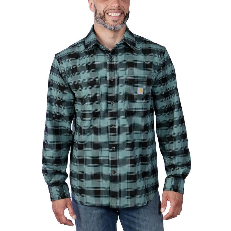 Load image into Gallery viewer, Carhartt Men&#39;s Rugged Flex Relaxed Fit Flannel Shirt Plaid 105945-GE0
