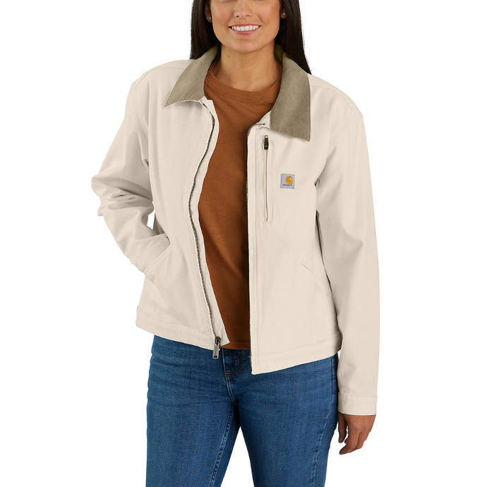 Carhartt Women's Rugged Flex Canvas Detroit Jacket Natural 106208-NAT