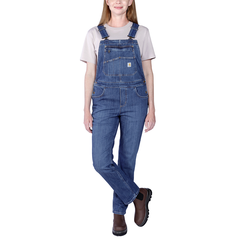 Load image into Gallery viewer, Carhartt Women&#39;s Rugged Flex Denim Bib Overall Arches 106002-HE4
