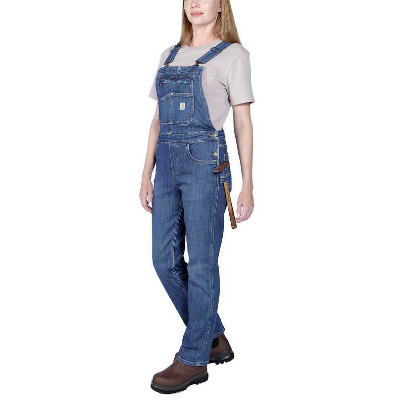 Load image into Gallery viewer, Carhartt Women&#39;s Rugged Flex Denim Bib Overall Arches 106002-HE4
