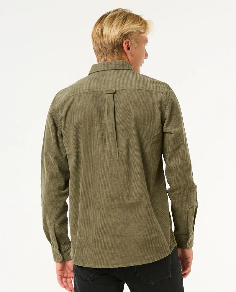 Load image into Gallery viewer, Rip Curl Men&#39;s Classic Surf Cord Long Sleeve Shirt Dusty Olive 039MSH-3680
