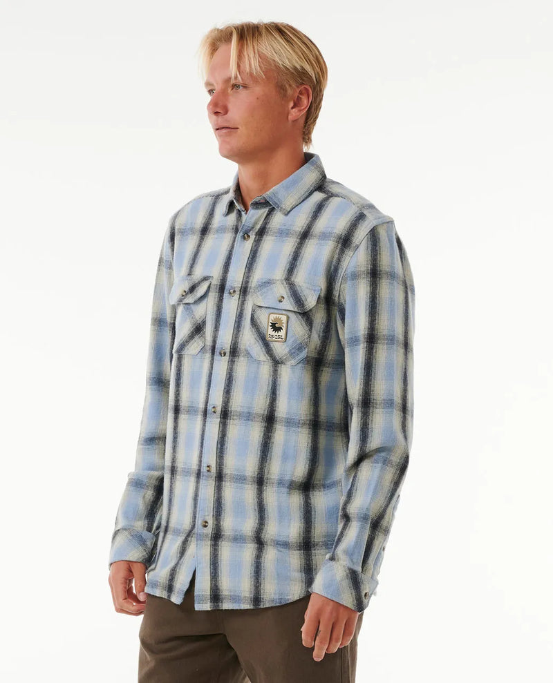 Load image into Gallery viewer, Rip Curl Men&#39;s Saltwater Culture Flannel Shirt Sparky Blue 03VMSH-8152
