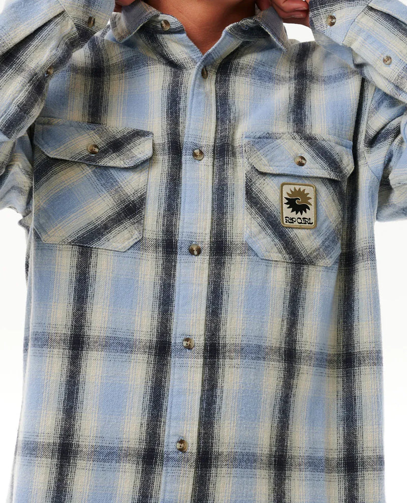 Load image into Gallery viewer, Rip Curl Men&#39;s Saltwater Culture Flannel Shirt Sparky Blue 03VMSH-8152
