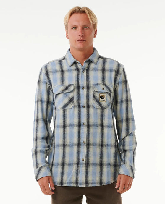 Rip Curl Men's Saltwater Culture Flannel Shirt Sparky Blue 03VMSH-8152