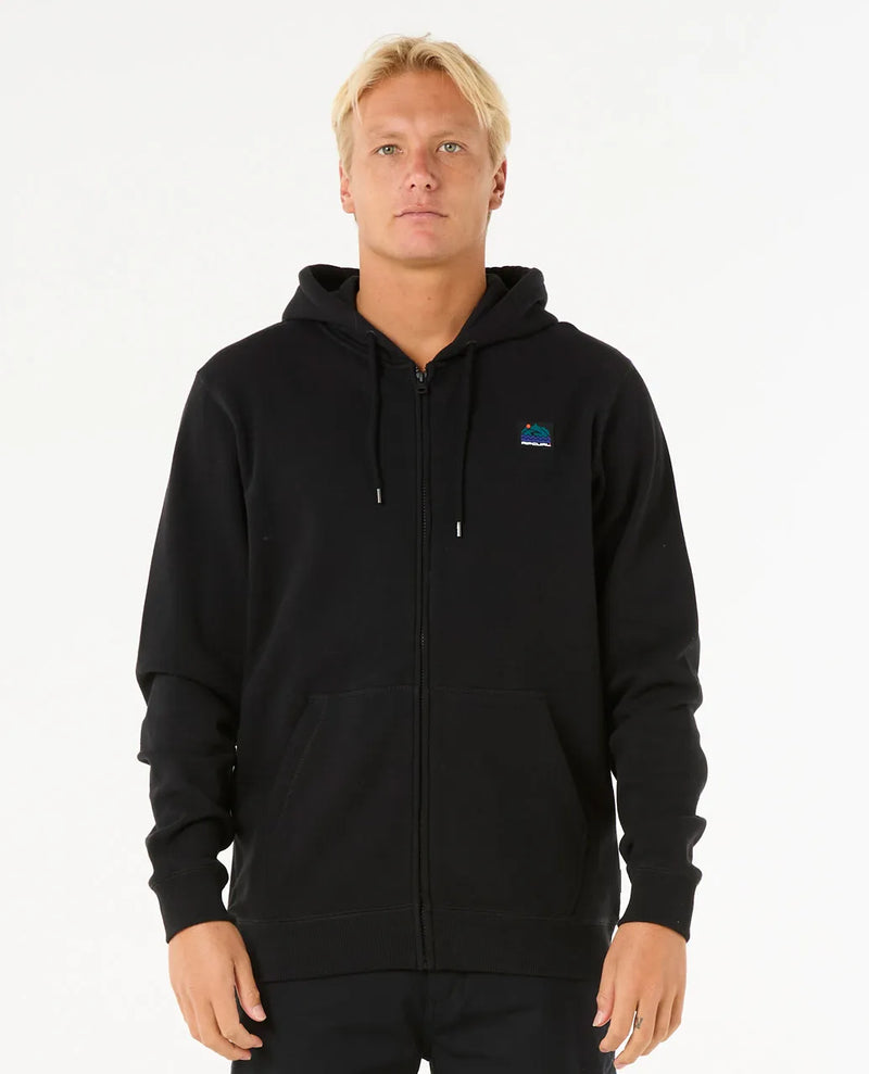 Load image into Gallery viewer, Rip Curl Men&#39;s Search Zip Through Hoodie Black 06PMFL-0090
