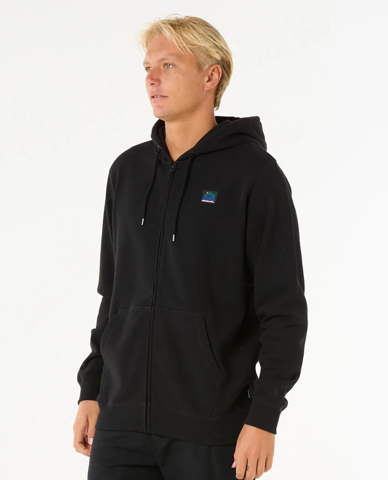 Load image into Gallery viewer, Rip Curl Men&#39;s Search Zip Through Hoodie Black 06PMFL-0090
