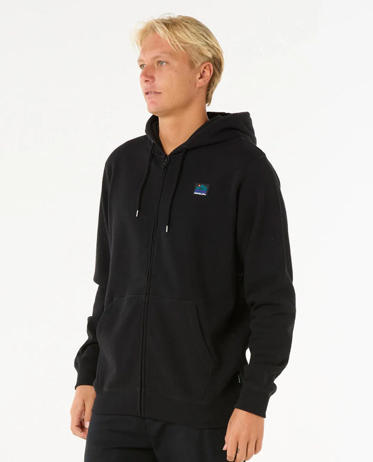 Rip Curl Men's Search Zip Through Hoodie Black 06PMFL-0090