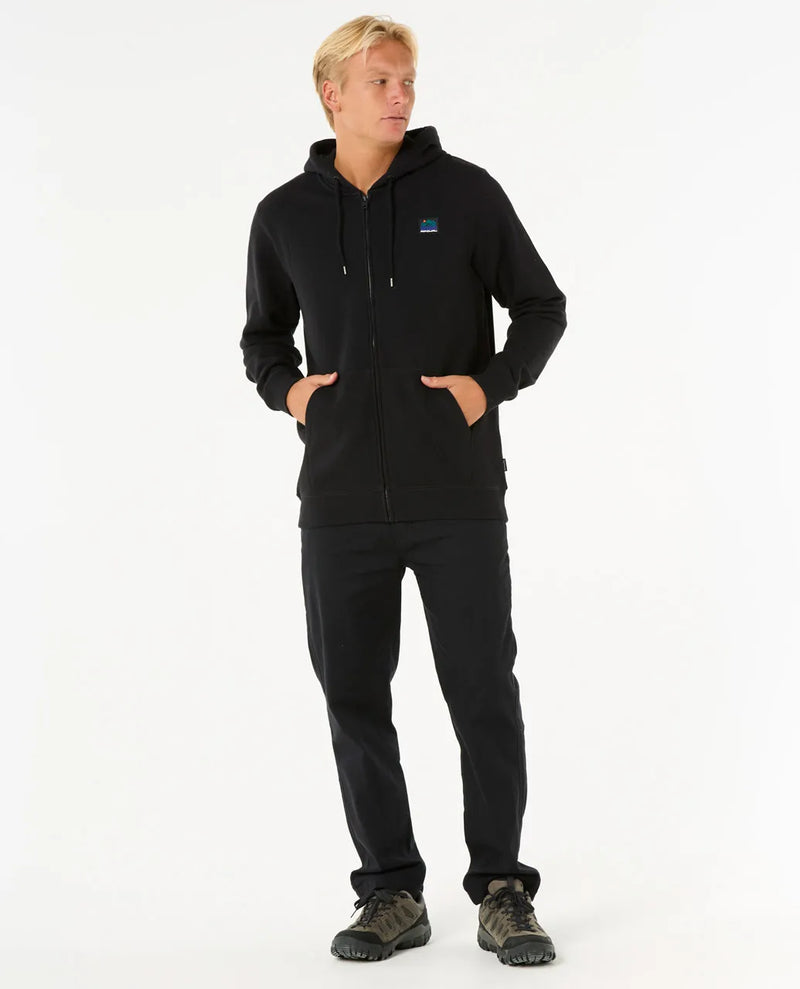 Load image into Gallery viewer, Rip Curl Men&#39;s Search Zip Through Hoodie Black 06PMFL-0090
