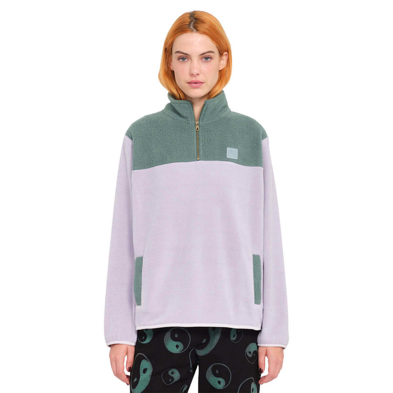 Load image into Gallery viewer, Volcom Women&#39;s Pheelin It  Mock Neck Fleece Lavander B4132203_LAV
