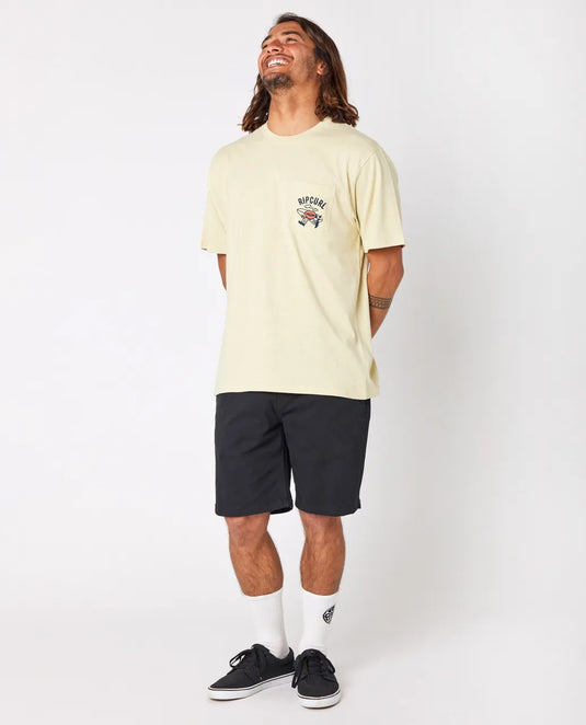 Rip Curl Men's Shaper Emb T-Shirt Vintage Yellow 0FJMTE-8872