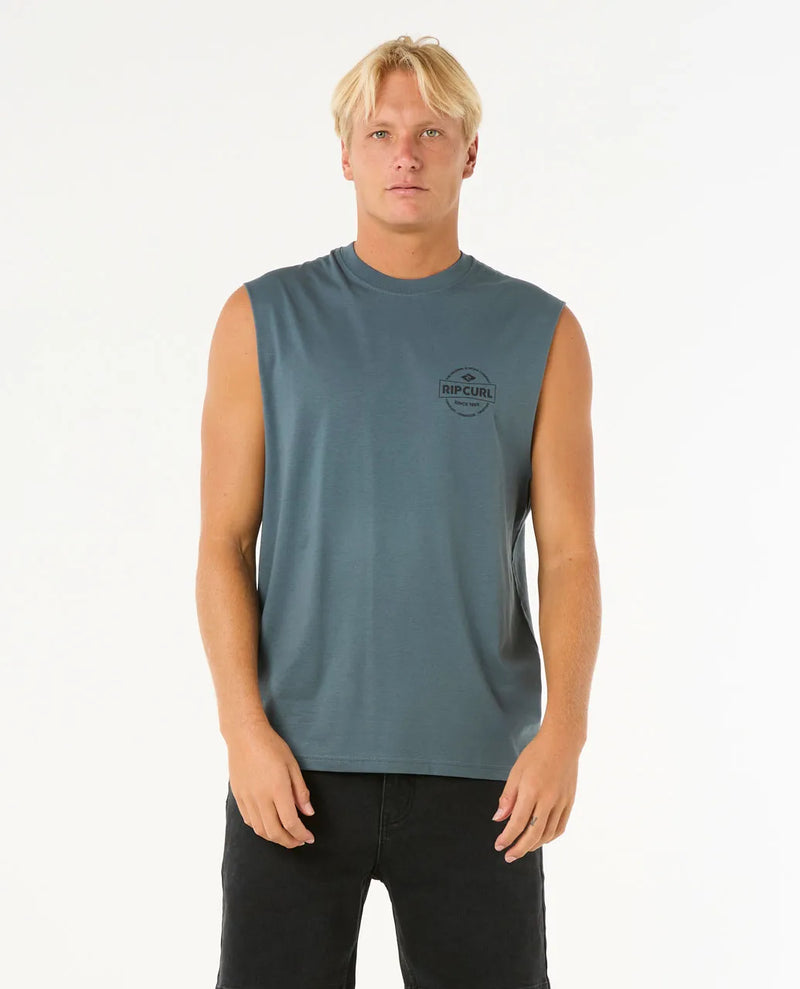 Load image into Gallery viewer, Rip Curl Men&#39;s Stapler Muscle Tank Pine Night 0JXMTE-2213
