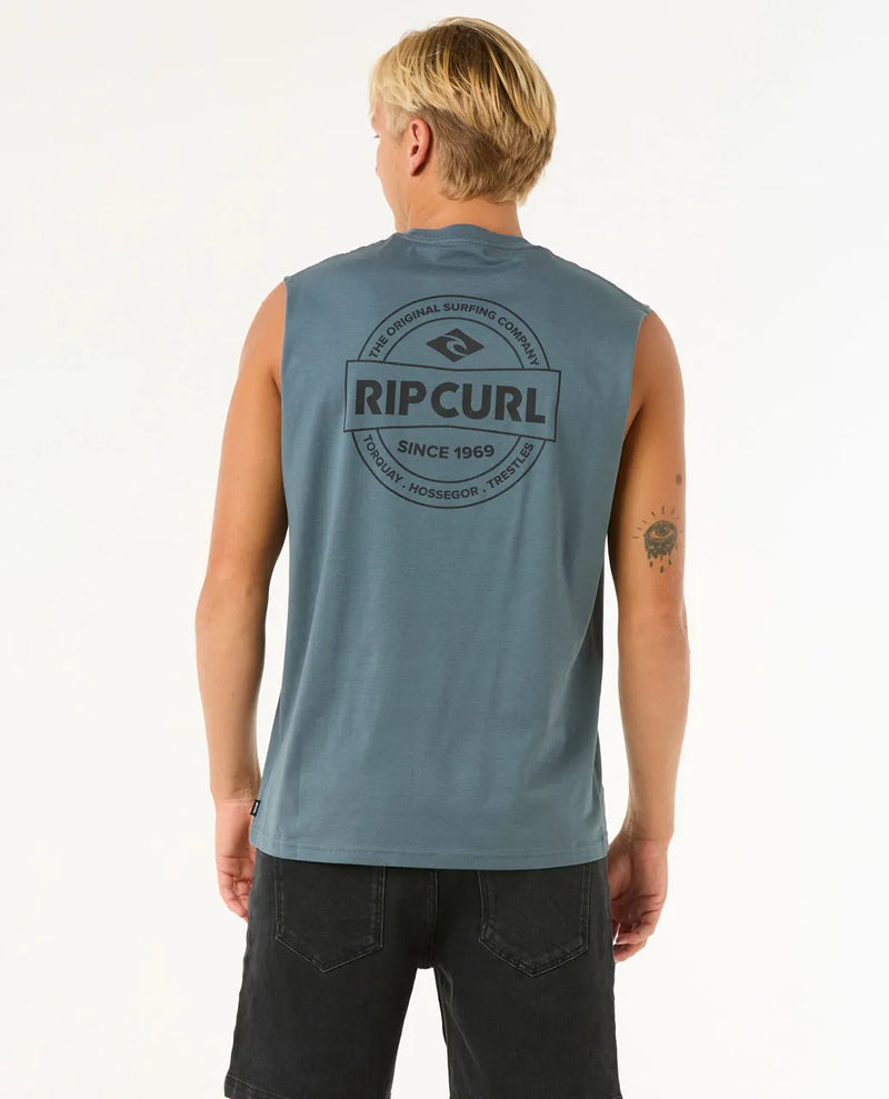 Load image into Gallery viewer, Rip Curl Men&#39;s Stapler Muscle Tank Pine Night 0JXMTE-2213
