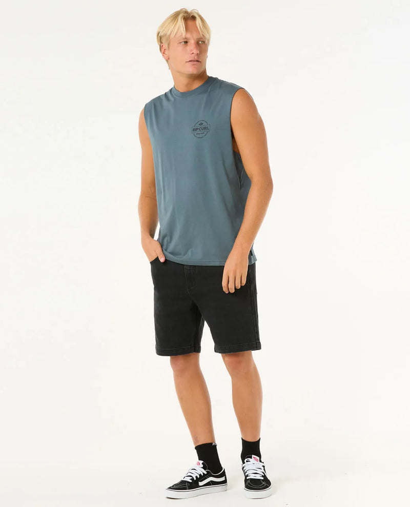 Load image into Gallery viewer, Rip Curl Men&#39;s Stapler Muscle Tank Pine Night 0JXMTE-2213
