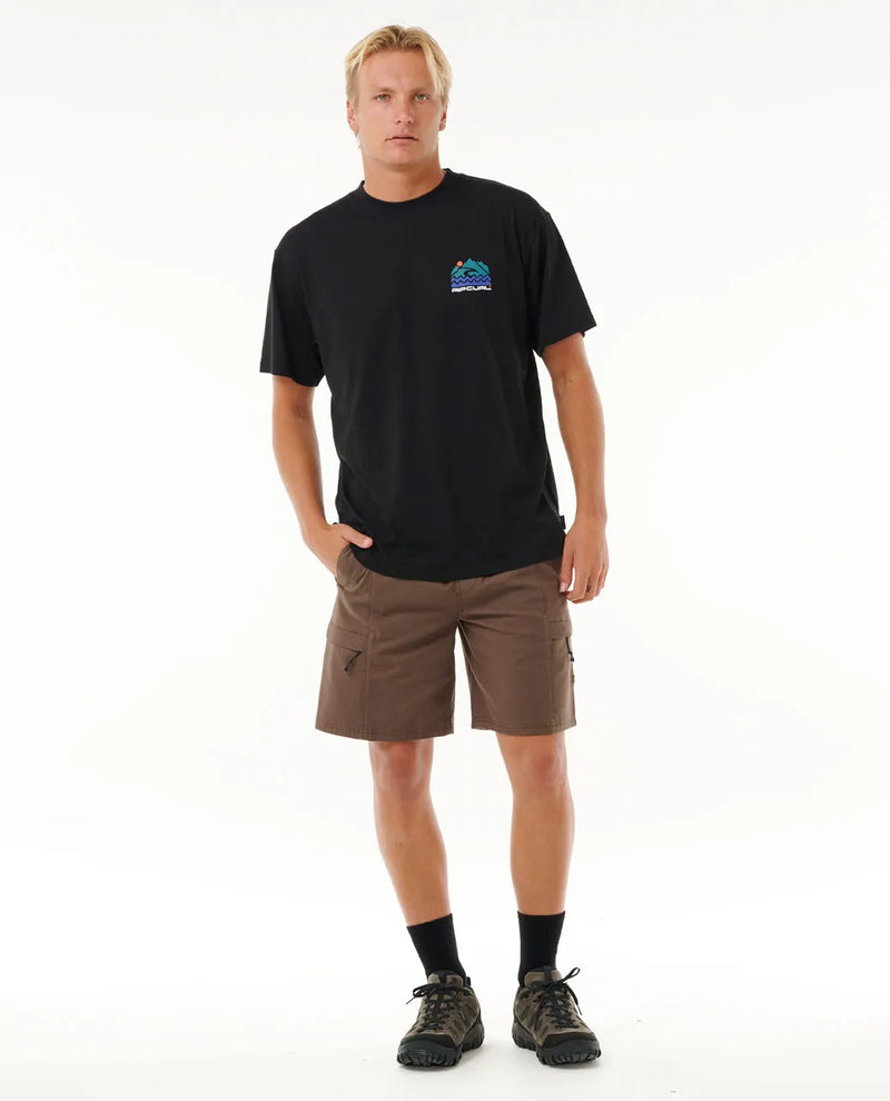 Load image into Gallery viewer, Rip Curl Men&#39;s VaporCool Search Trek T-Shirt Black 0K6MTE-0090
