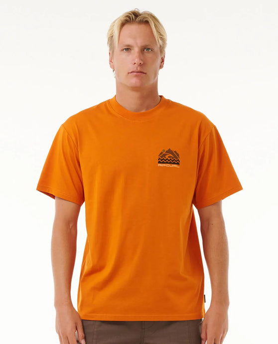 Rip Curl Men's VaporCool Search Trek T-Shirt Orange Amber 0K6MTE-2133