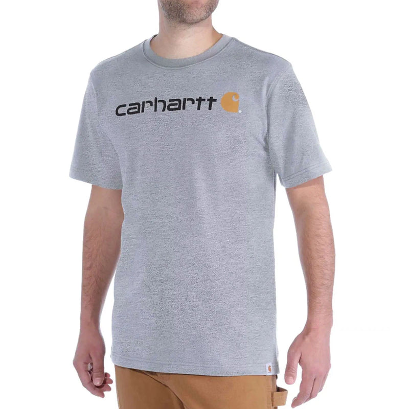 Load image into Gallery viewer, Carhartt Men&#39;s Logo Graphic T-shirt Heather Gray 103361-034
