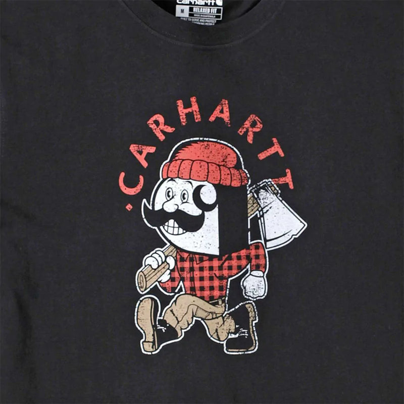 Load image into Gallery viewer, Carhartt Men&#39;s Lamber Jack Graphic T-shirt Black 106533-N04
