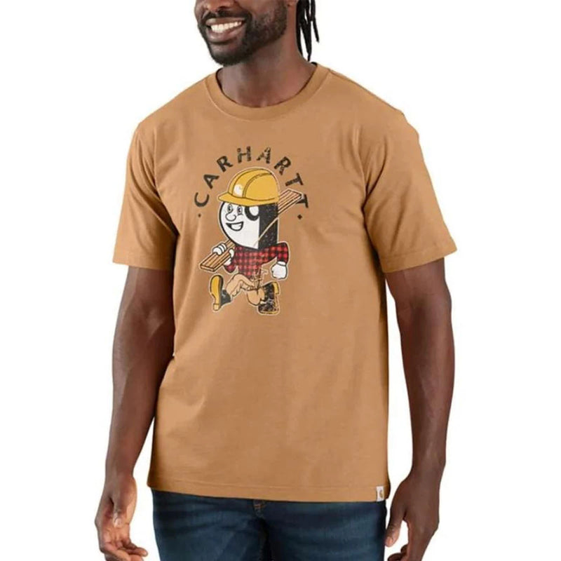 Load image into Gallery viewer, Carhartt Men&#39;s Carpenter Graphic T-shirt Hickory Nut Heather 106534-B87
