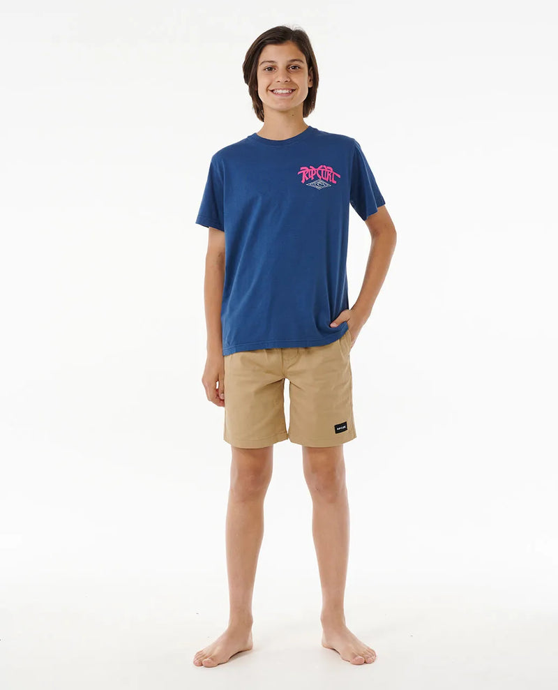 Load image into Gallery viewer, Rip Curl Kid&#39;s Shred Till Dead T-Shirt (8-16 years) Washed Navy 10EBTE-9741
