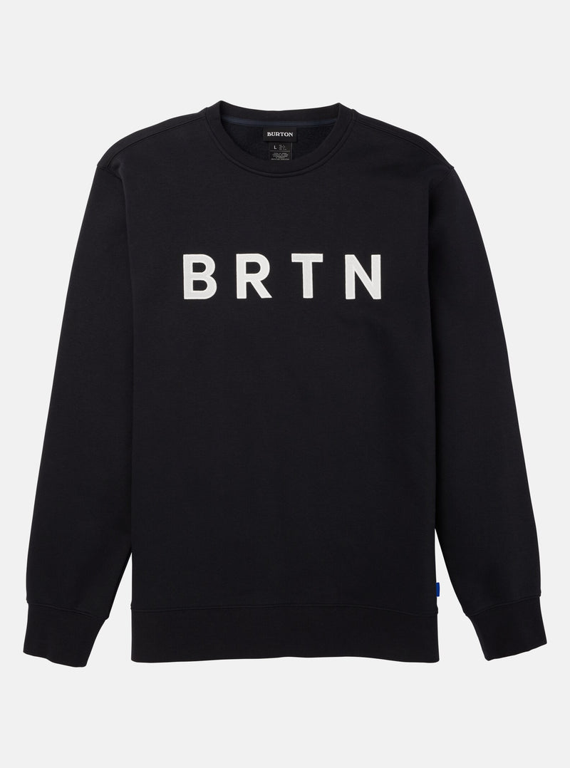 Load image into Gallery viewer, Burton Unisex BRTN Crewneck Sweatshirt True Black 13717109001
