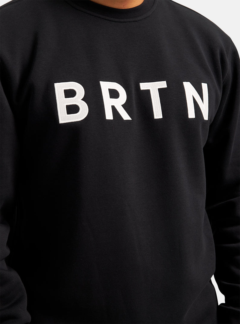 Load image into Gallery viewer, Burton Unisex BRTN Crewneck Sweatshirt True Black 13717109001
