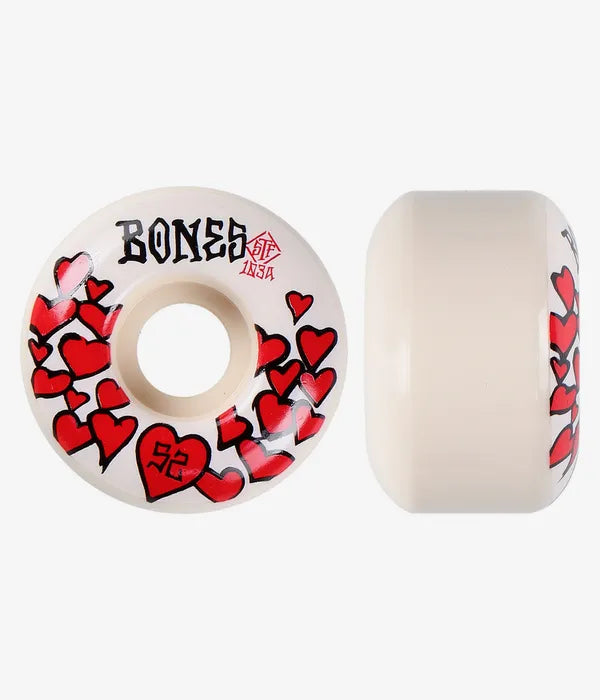 Load image into Gallery viewer, Bones Love 52mm V4 Wide Street Tech Formula 103A White WSCATLV45203W4
