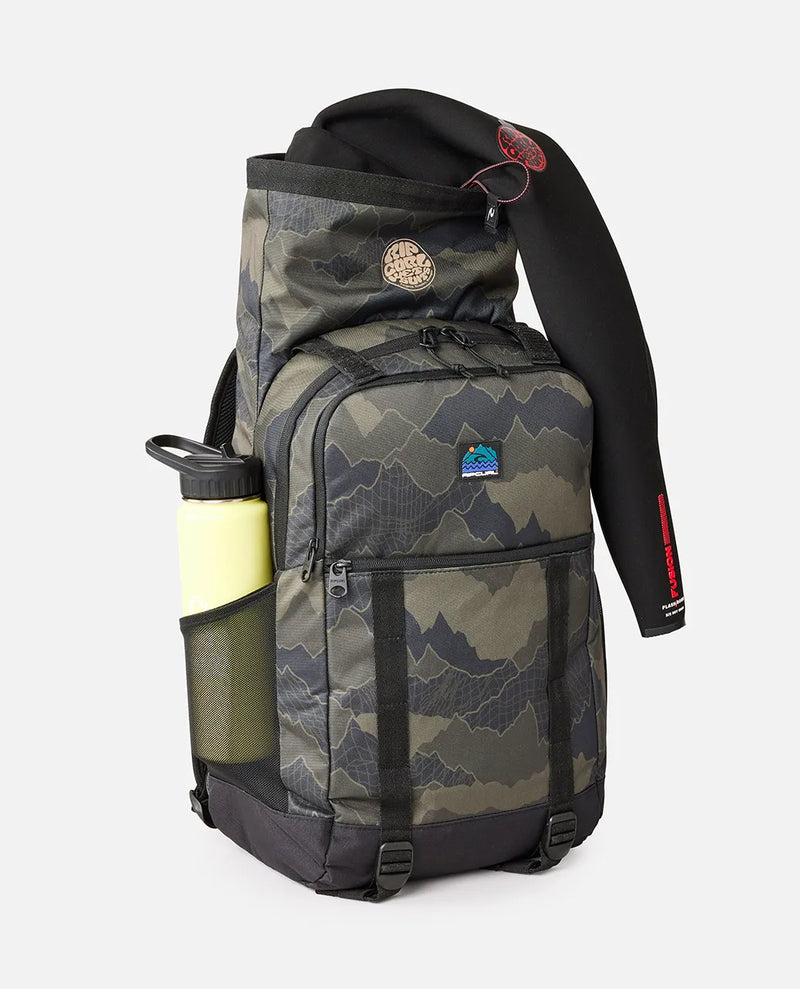 Load image into Gallery viewer, Rip Curl Men&#39;s Dawn Patrol 30L Search Backpack Black/Olive 159MBA-6696
