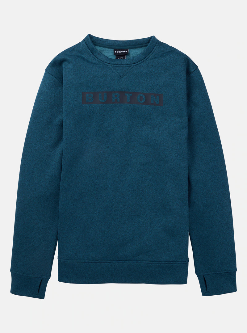 Load image into Gallery viewer, Burton Men&#39;s Burton Oak Crewneck Fleece Deep Emerald Heather 17353116302
