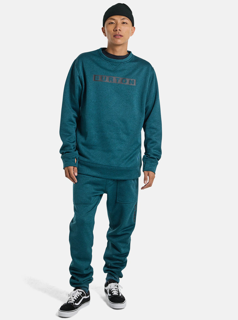 Load image into Gallery viewer, Burton Men&#39;s Burton Oak Crewneck Fleece Deep Emerald Heather 17353116302
