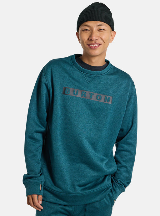 Burton Men's Burton Oak Crewneck Fleece Deep Emerald Heather 17353116302