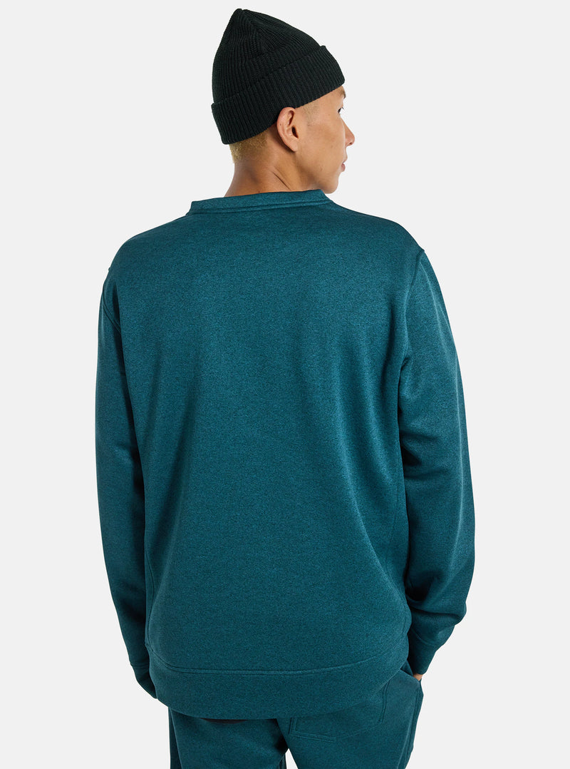 Load image into Gallery viewer, Burton Men&#39;s Burton Oak Crewneck Fleece Deep Emerald Heather 17353116302
