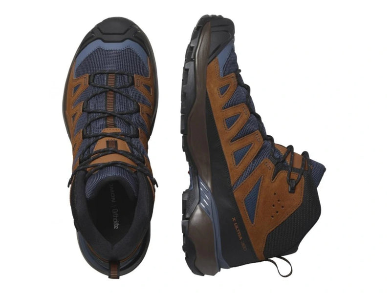 Load image into Gallery viewer, Salomon Men&#39;s X Ultra 360 LTR Mid Gore-Tex Trail Shoes Blue Nights/Caramel Cafe/Grisaille L47570700
