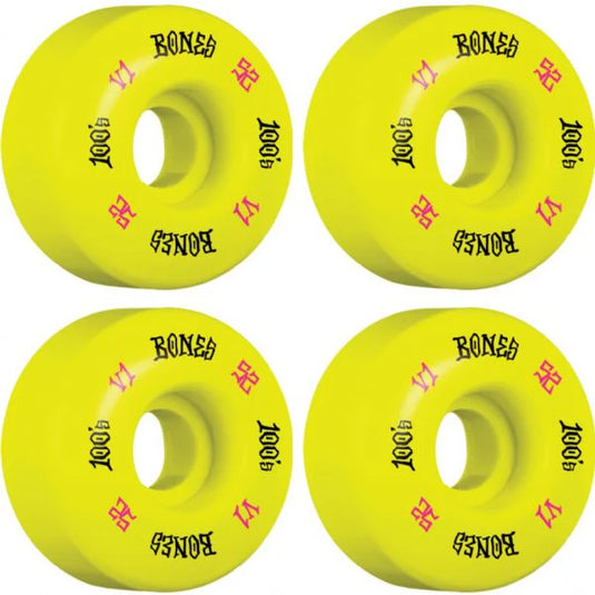 Bones 100's 14 52mm Standard Wheels 100A (4 Pack) Yellow BABCS52001Y40