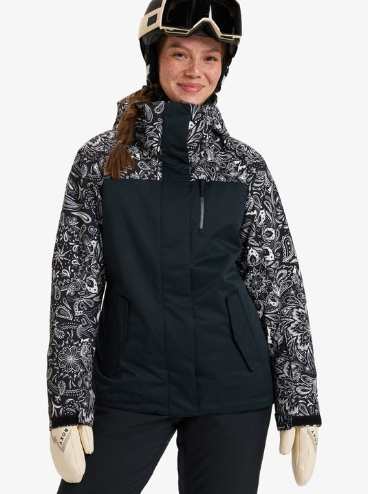 Roxy Women's Roxy Jetty Block Snow Jacket  True Black Bandanas ERJTJ03482_KVJ4