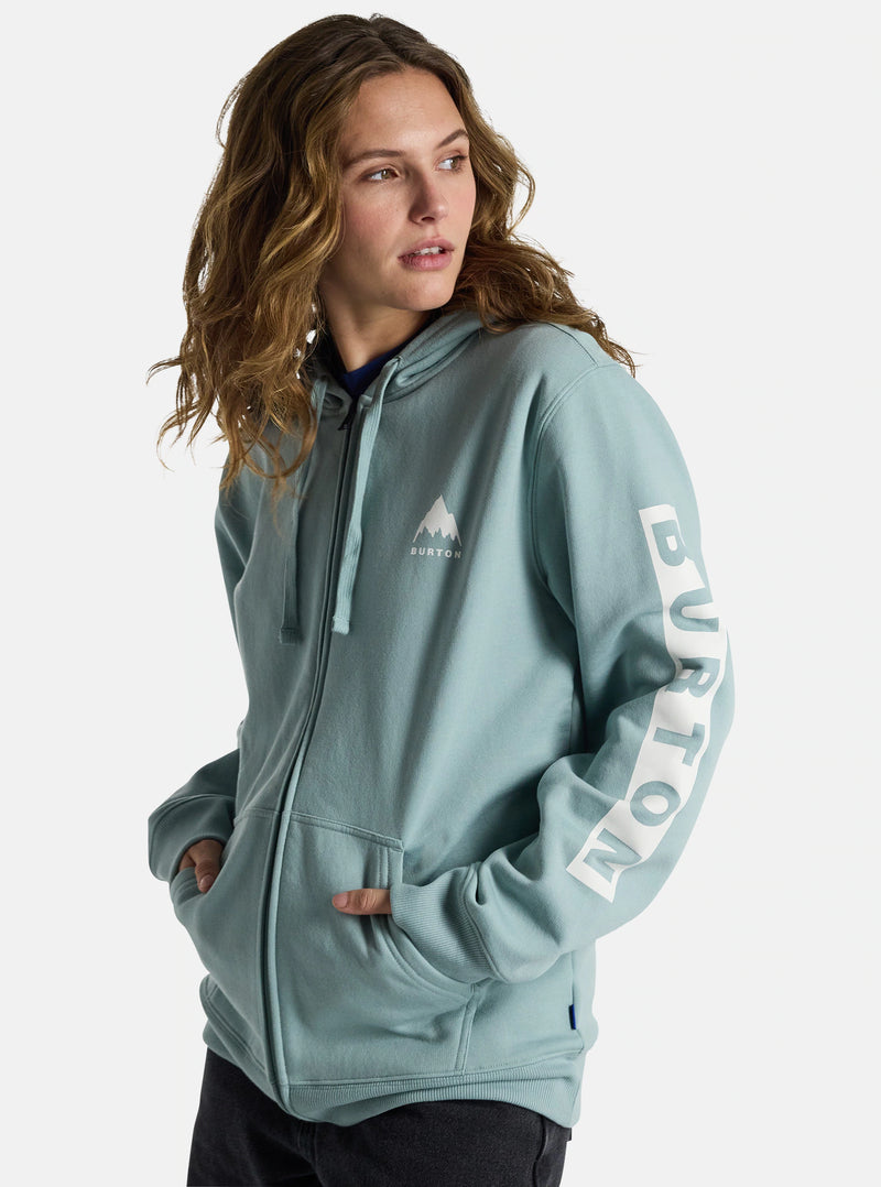 Load image into Gallery viewer, Burton Unisex Elite Full-Zip Hoodie Petrol Green 21381106302
