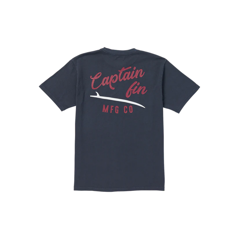 Load image into Gallery viewer, Captain Fin Men&#39;s Slick Slide Logo T-Shirt Midnight Navy 21A3532403-MNV
