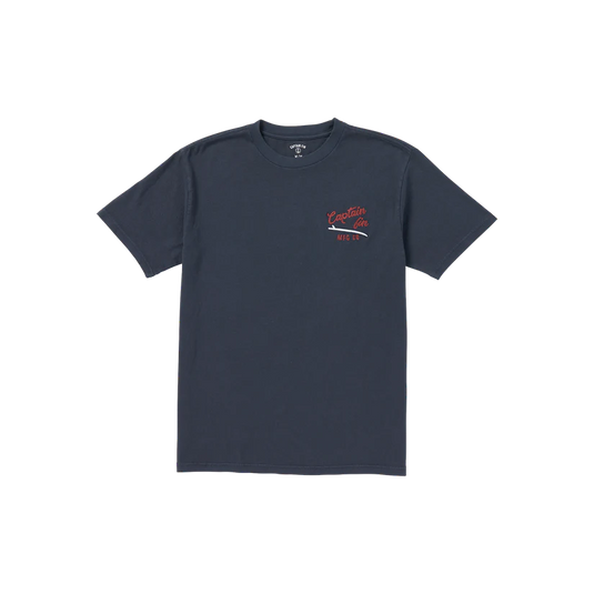 Captain Fin Men's Slick Slide Logo T-Shirt Midnight Navy 21A3532403-MNV