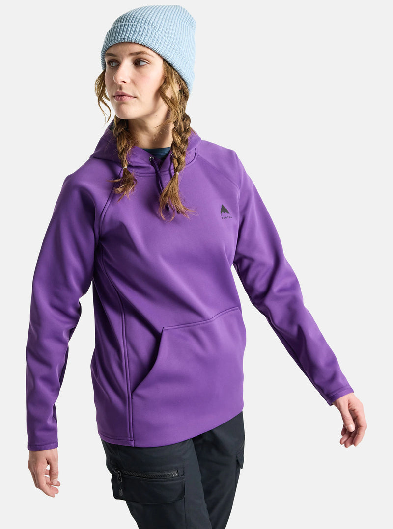 Load image into Gallery viewer, Burton Women&#39;s Crown Weatherproof Pullover Fleece Hoodie Imperial Purple 22020106501
