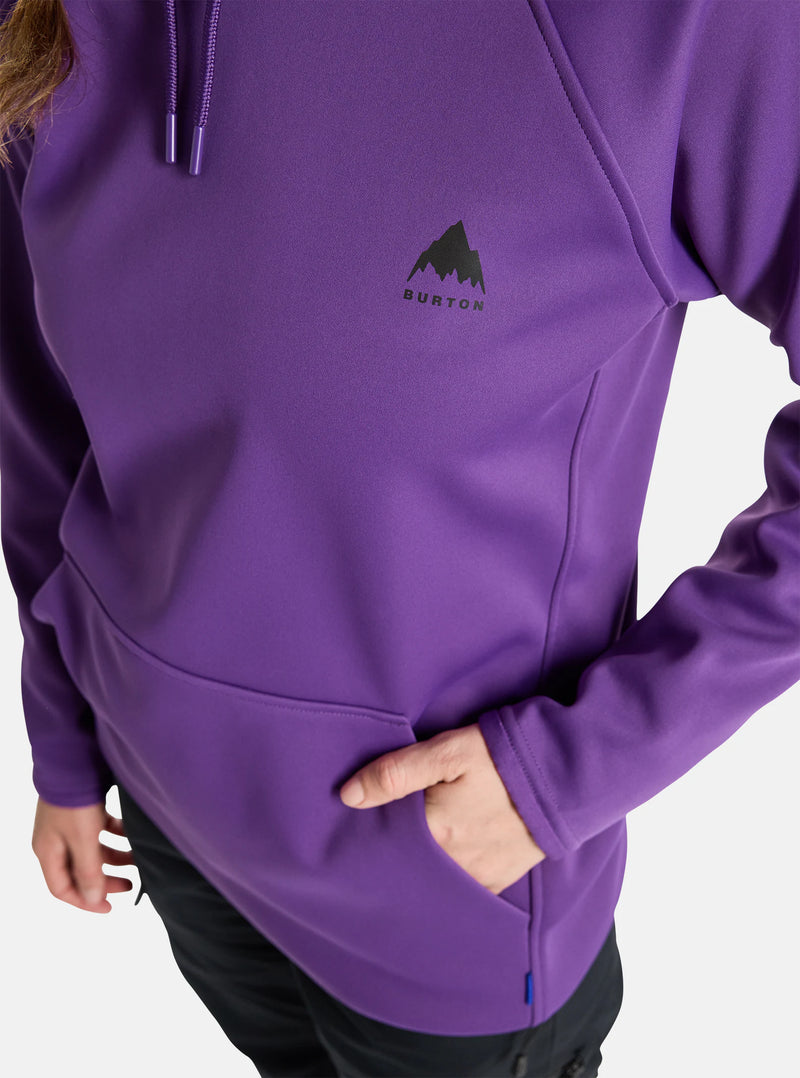 Load image into Gallery viewer, Burton Women&#39;s Crown Weatherproof Pullover Fleece Hoodie Imperial Purple 22020106501
