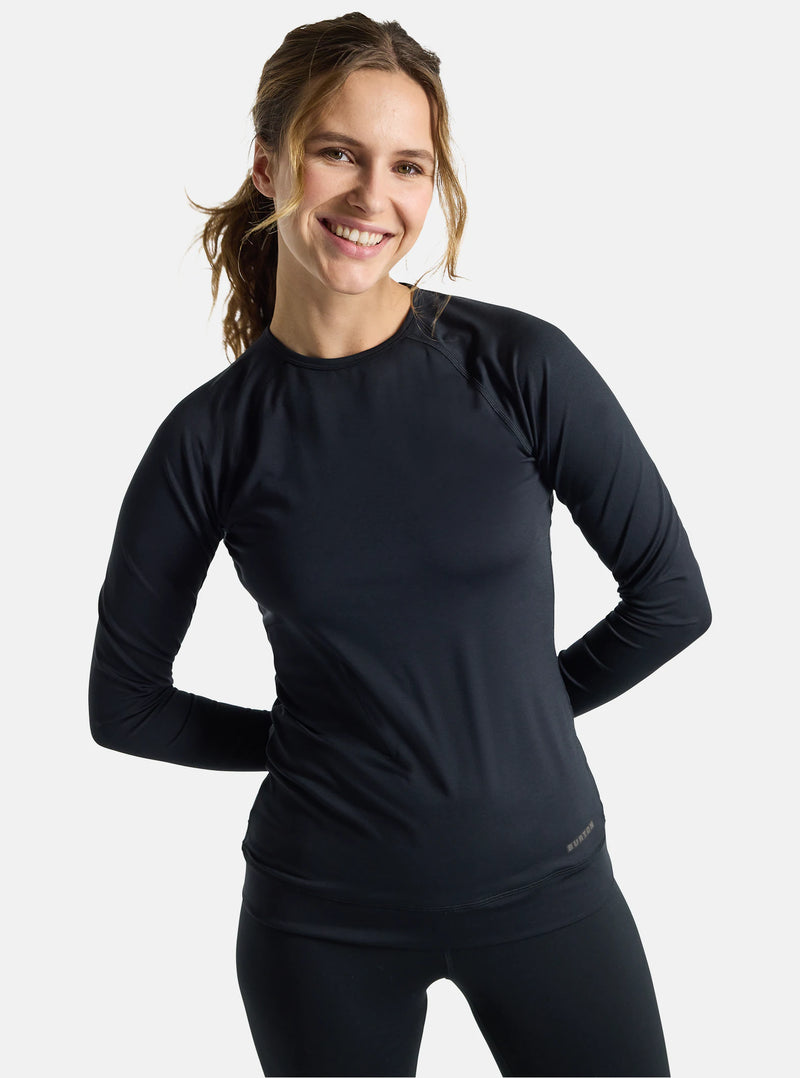 Load image into Gallery viewer, Burton Women&#39;s Lightweight X Base Layer Crewneck True Black 22177106001
