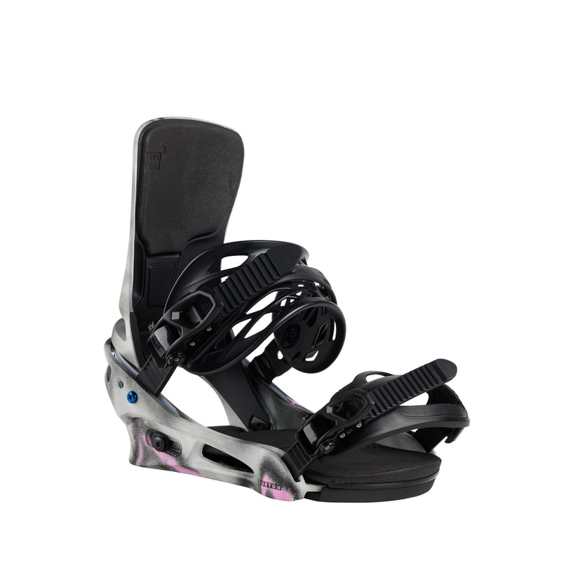 Load image into Gallery viewer, Burton Men&#39;s Cartel X Re:Flex Snowboard Bindings Gray/Pink 22230104022
