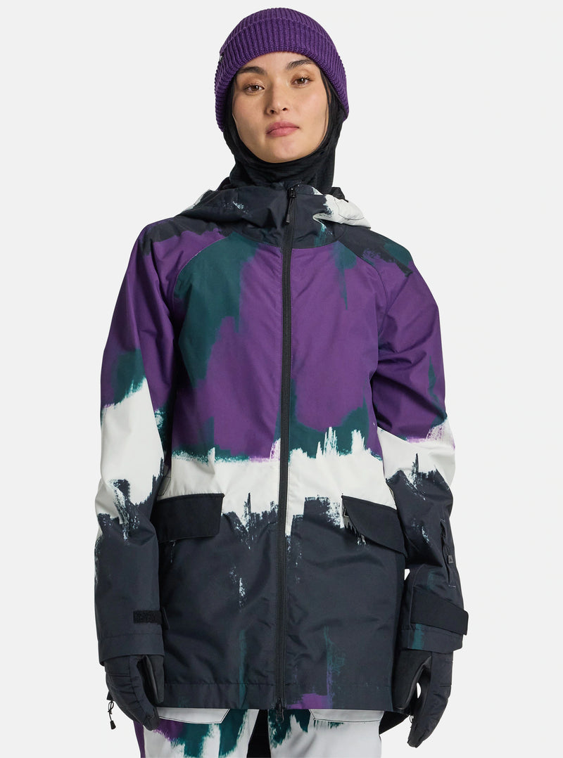 Load image into Gallery viewer, Burton Women&#39;s Lalik 2L Jacket Forest Chalk/True Black 23361102964
