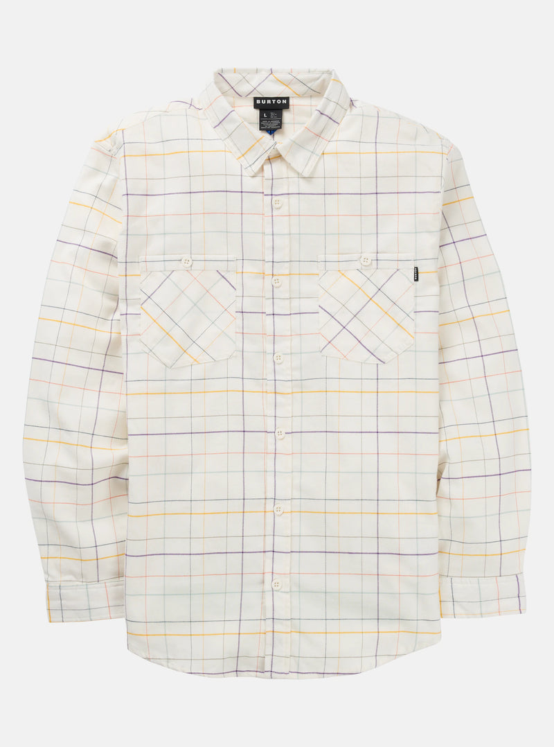 Load image into Gallery viewer, Burton Men&#39;s Favorite Long Sleeve Flannel Shirt Stout White Windowpane 23402102965
