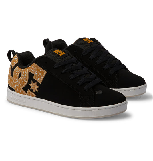 DC Women's Court Graffik Shoes Black/Gold 300678-204