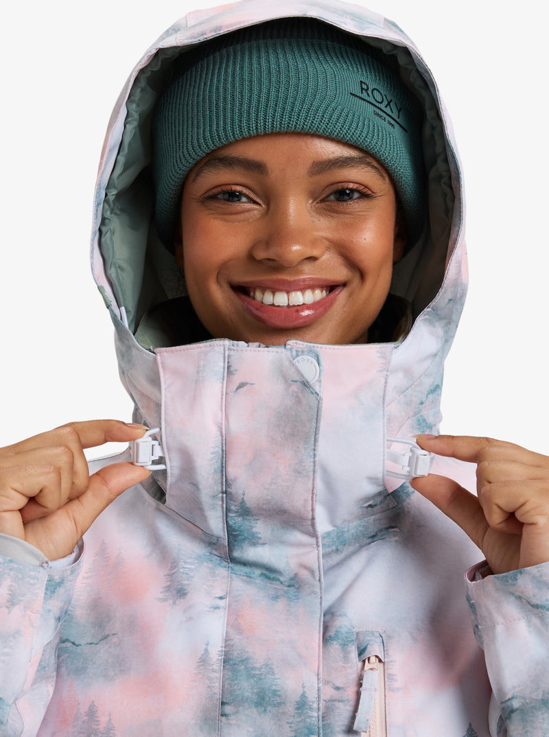 Load image into Gallery viewer, Roxy Women&#39;s Jetty Snow Jacket Sea Pine Mystery Fog ERJTJ03492_BPF4
