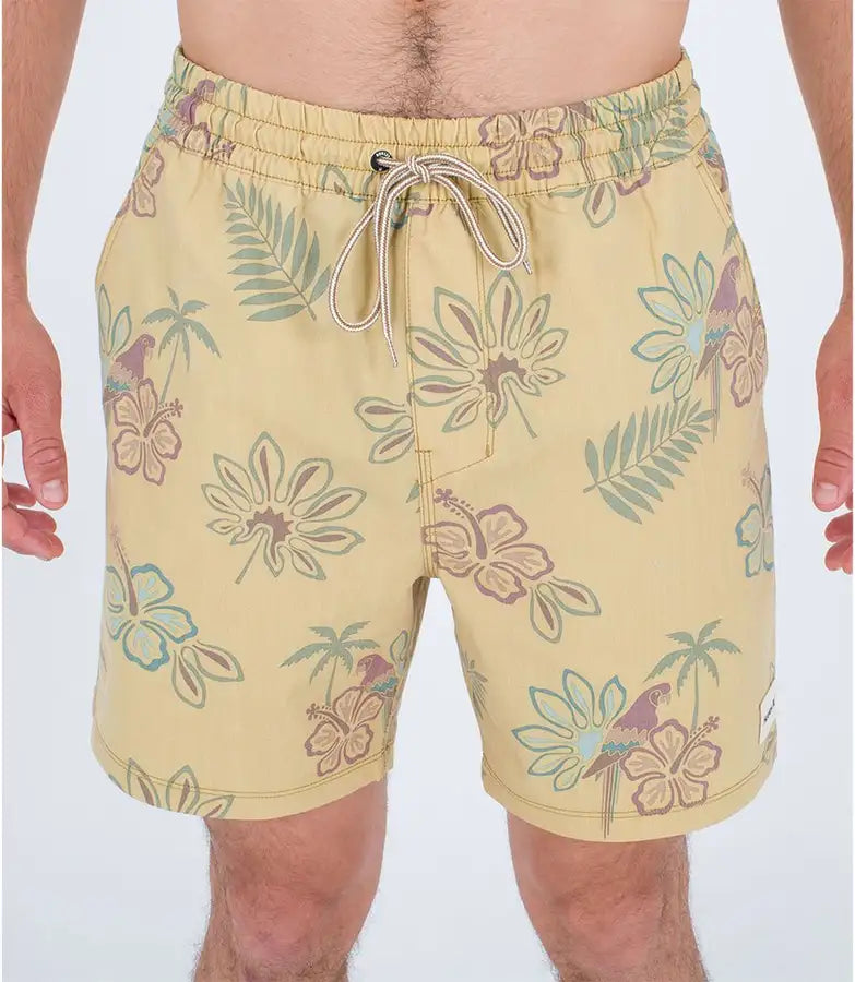 Load image into Gallery viewer, Hurley Men&#39;s Phantom Naturals Cannonball Volley 17&quot; Boardshorts Yellow MBS0011880-H715
